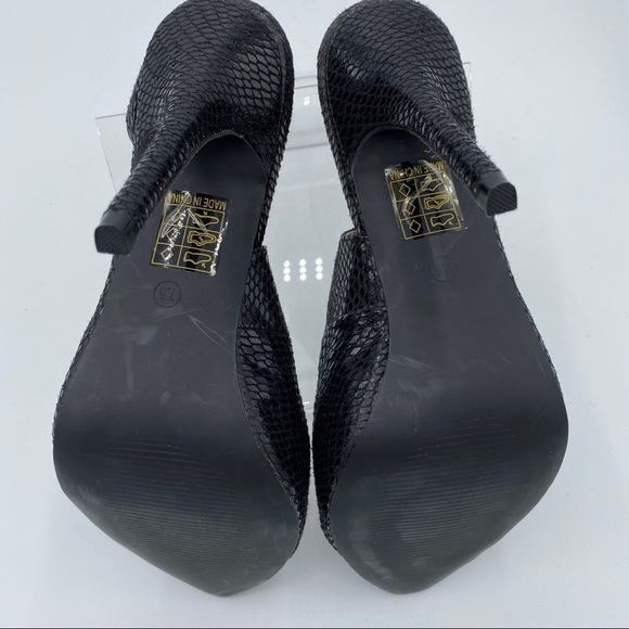 Riverberry black vegan leather snake slingback - Picture 7 of 7